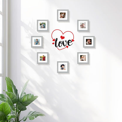 , 6X6 Square Picture Frame - Solid Wood with Real Glass - Display Picture 4X4 with Mat or 6X6 without Mat - Grey Photo Frame for Wall Decor, 3 Pack