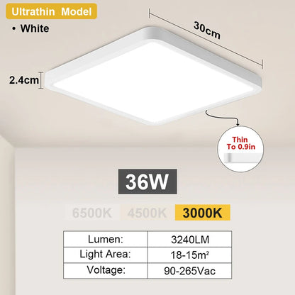 Modern LED Ceiling Light Ultrathin Decorative Light Bedroom Dining Room Living Room Indoor Home Light Waterproof Dustproof