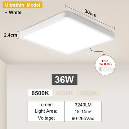 Modern LED Ceiling Light Ultrathin Decorative Light Bedroom Dining Room Living Room Indoor Home Light Waterproof Dustproof