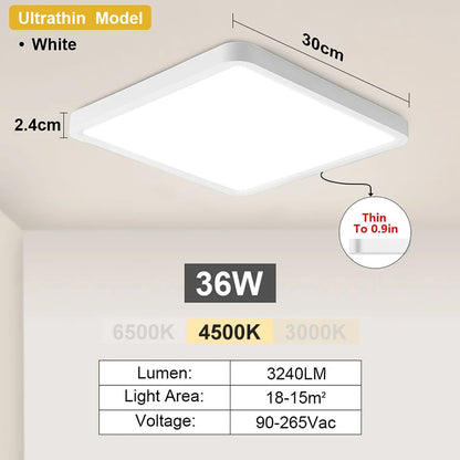 Modern LED Ceiling Light Ultrathin Decorative Light Bedroom Dining Room Living Room Indoor Home Light Waterproof Dustproof
