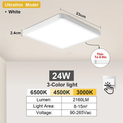Modern LED Ceiling Light Ultrathin Decorative Light Bedroom Dining Room Living Room Indoor Home Light Waterproof Dustproof